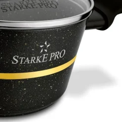 STARKE PRO GOLDEN MARBLE Zestaw garnków 10 el z pokrywkami / non-stick / indukcja