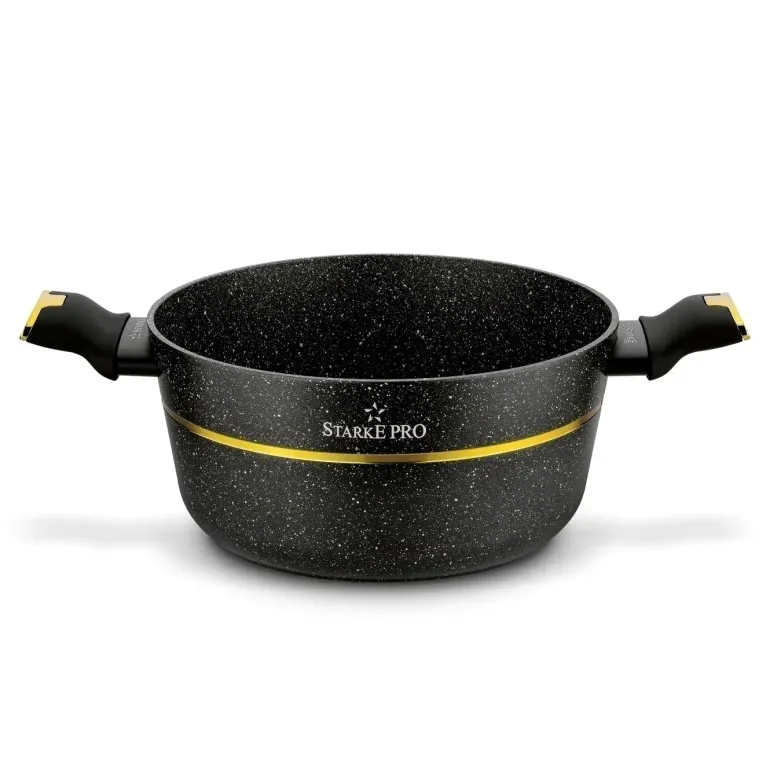 STARKE PRO GOLDEN MARBLE Zestaw garnków 10 el z pokrywkami / non-stick / indukcja