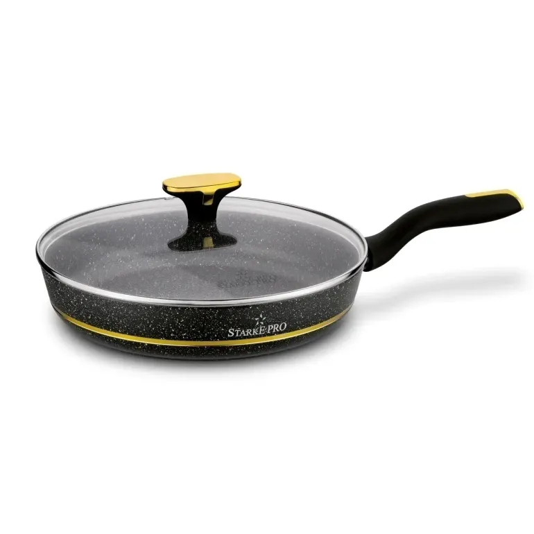 STARKE PRO GOLDEN MARBLE Zestaw garnków 10 el z pokrywkami / non-stick / indukcja