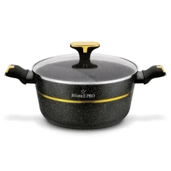 STARKE PRO GOLDEN MARBLE Zestaw garnków 10 el z pokrywkami / non-stick / indukcja