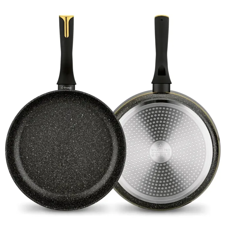 STARKE PRO GOLDEN MARBLE Zestaw garnków 10 el z pokrywkami / non-stick / indukcja