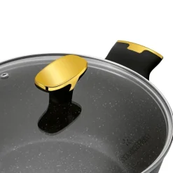 STARKE PRO GOLDEN MARBLE Zestaw garnków 10 el z pokrywkami / non-stick / indukcja