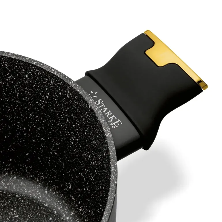 STARKE PRO GOLDEN MARBLE Zestaw garnków 10 el z pokrywkami / non-stick / indukcja