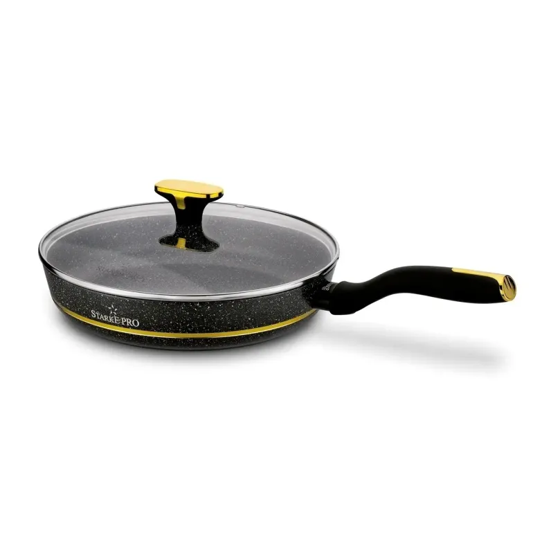 STARKE PRO GOLDEN MARBLE Zestaw garnków 10 el z pokrywkami / non-stick / indukcja
