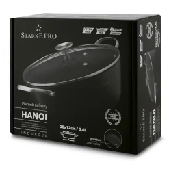 STARKE PRO HANOI Garnek 5,6 L z pokrywką 28 cm / żeliwny / indukcja