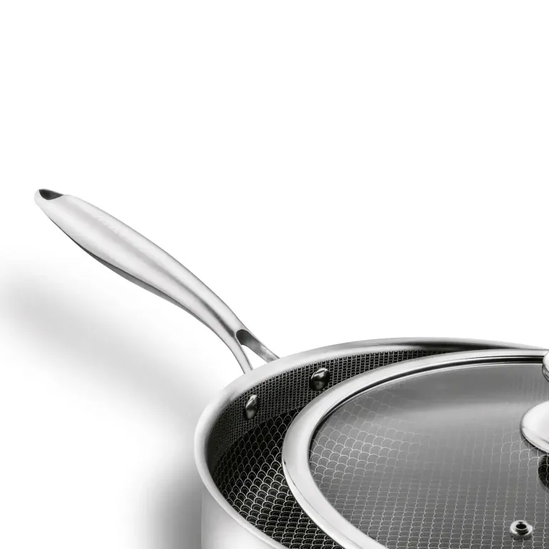 STARKE PRO LINESTA STEEL PATELNIA 28X8 CM Z POKRYWKĄ SREBRNA NIERDZEWNA
