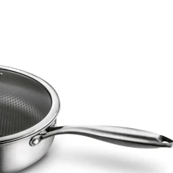 STARKE PRO LINESTA STEEL PATELNIA 28X8 CM Z POKRYWKĄ SREBRNA NIERDZEWNA
