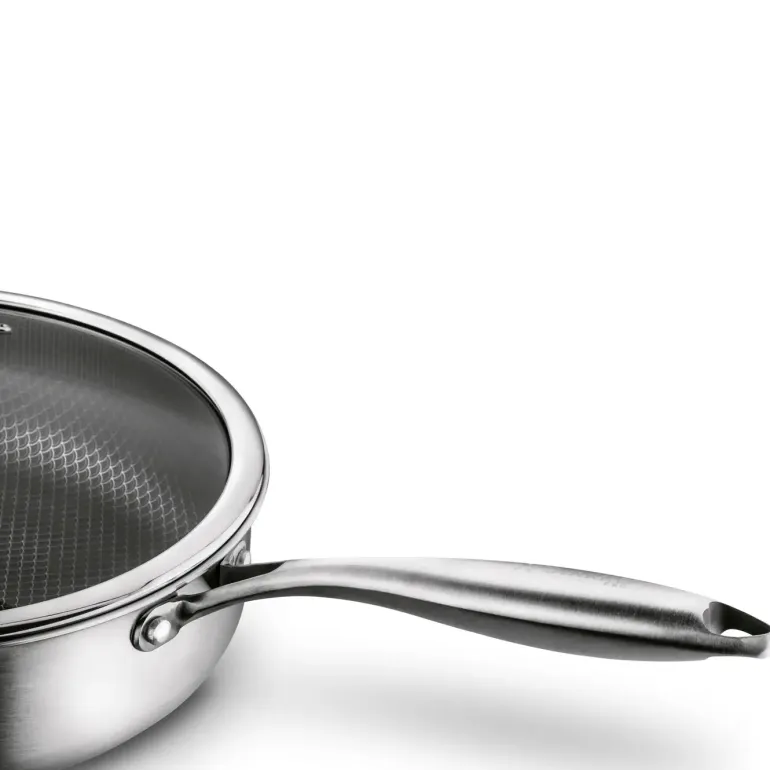 STARKE PRO LINESTA STEEL PATELNIA 28X8 CM Z POKRYWKĄ SREBRNA NIERDZEWNA