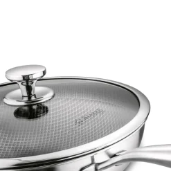 STARKE PRO LINESTA STEEL WOK 30X9 CM Z POKRYWKĄ SREBRNY NIERDZEWNY