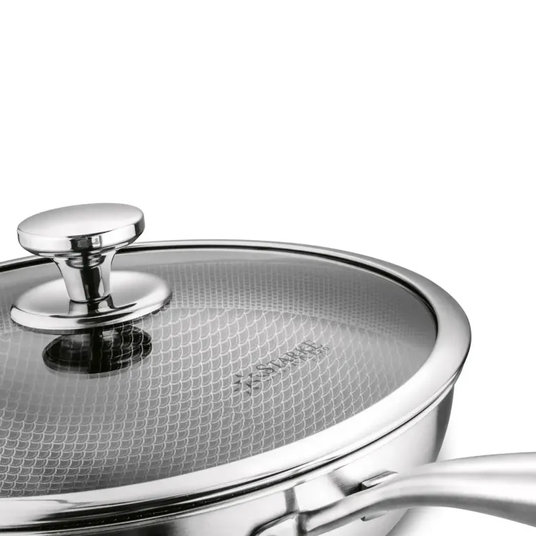 STARKE PRO LINESTA STEEL WOK 30X9 CM Z POKRYWKĄ SREBRNY NIERDZEWNY