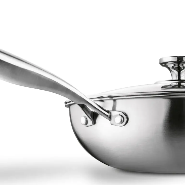 STARKE PRO LINESTA STEEL WOK 30X9 CM Z POKRYWKĄ SREBRNY NIERDZEWNY