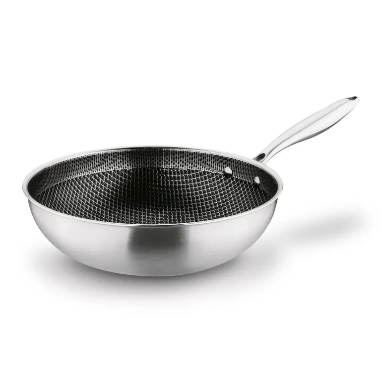 STARKE PRO LINESTA STEEL WOK 30X9 CM Z POKRYWKĄ SREBRNY NIERDZEWNY