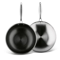 STARKE PRO LINESTA STEEL WOK 30X9 CM Z POKRYWKĄ SREBRNY NIERDZEWNY