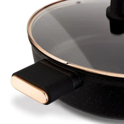 STARKE PRO STARLET PATELNIA KRÓT. UCH. Z POKRYWKĄ BLACK 28X8CM