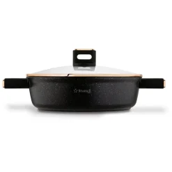 STARKE PRO STARLET PATELNIA KRÓT. UCH. Z POKRYWKĄ BLACK 28X8CM