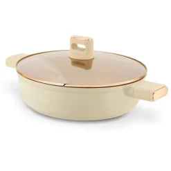 STARKE PRO STARLET PATELNIA KRÓT. UCH. Z POKRYWKĄ BEIGE 28X8CM