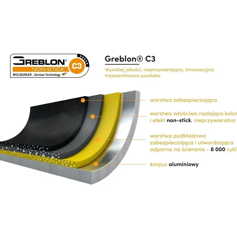 STARKE PRO TAYLOR MARBLE Patelnia głęboka z pokrywką 28 cm / Greblon® C3