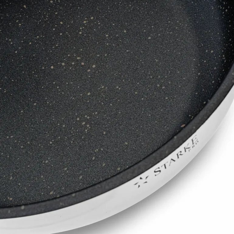 STARKE PRO TREVISO Patelnia 24 cm + pokrywka / Greblon® C3+ / indukcja / stal nierdzewna