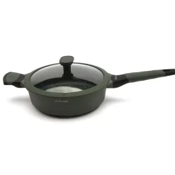 STARKE PRO VIRIDI Patelnia głęboka 24 cm z pokrywką / Greblon® C3