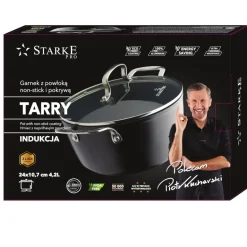STARKE TARRY Garnek z pokrywką 24 cm / Nieprzywierająca powłoka Aerolite / indukcja
