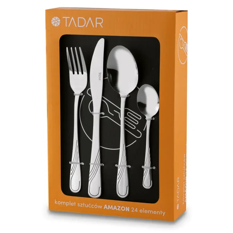 TADAR AMAZON Sztućce Komplet 24 el pudełko / 6 osób / połysk