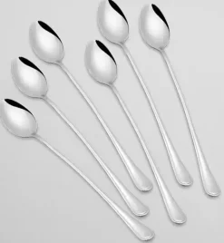 TADAR BRAVO 6 x Łyżeczka koktajlowa 20 cm / stal nierdzewna