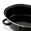 TADAR Brytfanna owalna z okuciem i grillem 3,5 L / czarna / stal węglowa / indukcja
