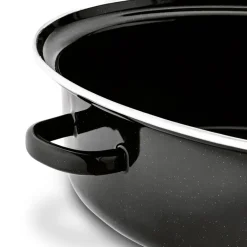 TADAR Brytfanna owalna z okuciem i grillem 3,5 L / czarna / stal węglowa / indukcja