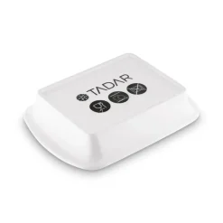 TADAR CERAMIC Maselniczka porcelanowa 16,5 x 12 cm / z pokrywką / biała