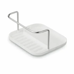 TADAR CLEAN OCIEKACZ NA SZTUĆCE BIAŁY 2 KOMORY Z PODSTAWKĄ 13,5x12x10,8 CM