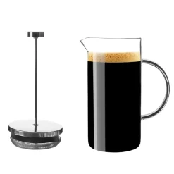 TADAR CREMA Zaparzacz tłokowy do kawy i herbaty French press 0.6 L / szkło + tworzywo sztuczne