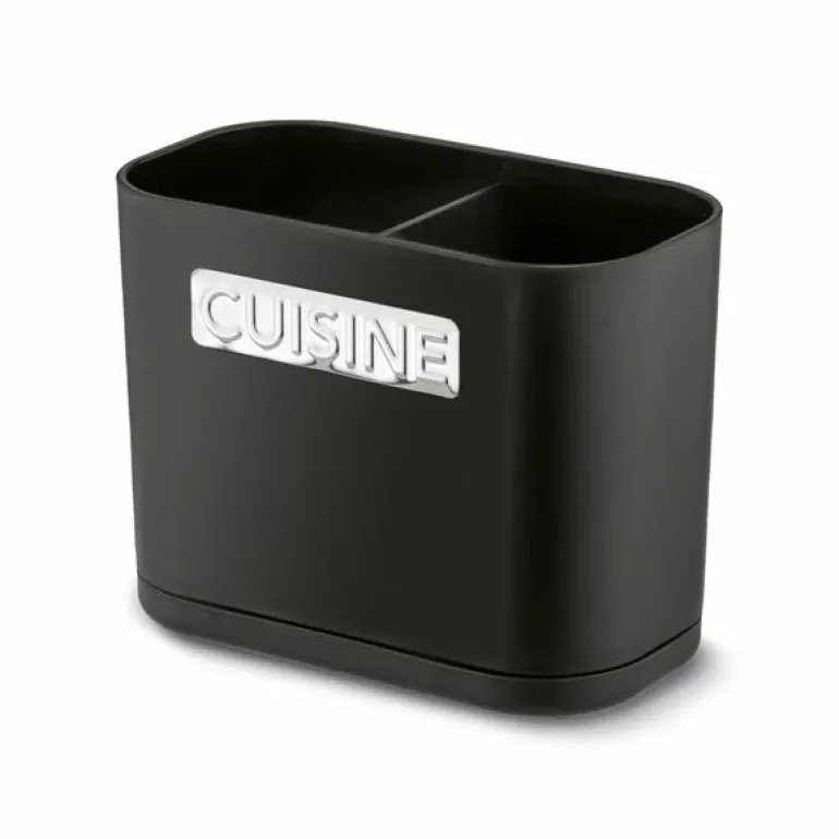 TADAR Cuisine Ociekacz na sztućce 13,5 x 7,5 x 10,8 cm / czarny
