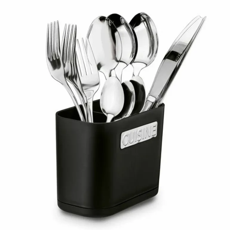 TADAR Cuisine Ociekacz na sztućce 13,5 x 7,5 x 10,8 cm / czarny