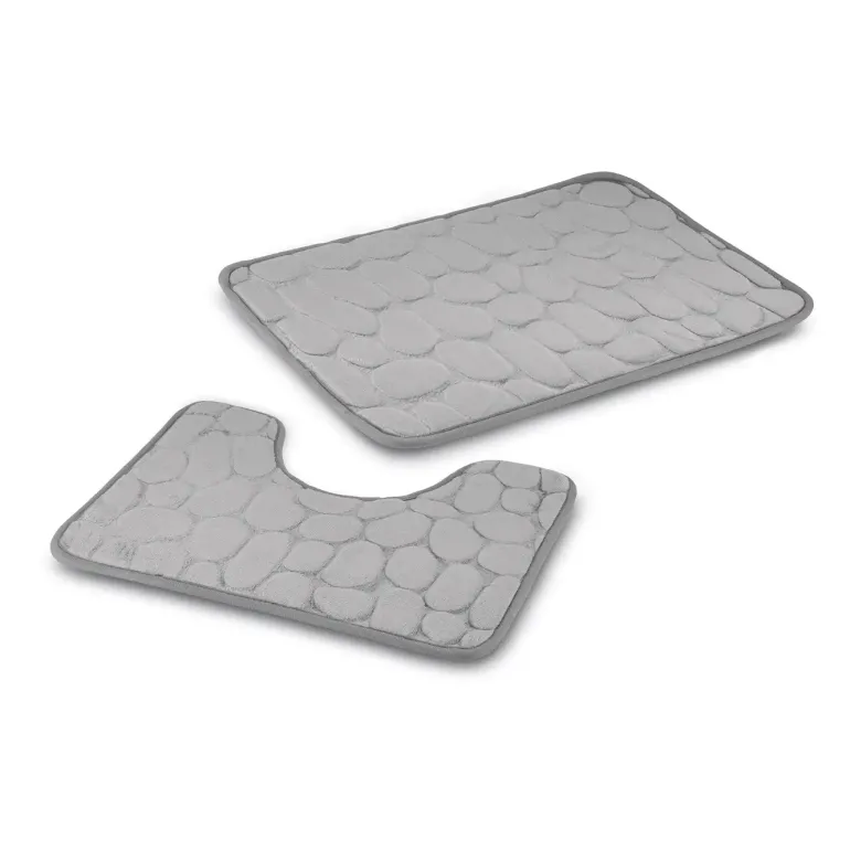 TADAR DYWANIKI ŁAZIENKOWE KPL.2 SZT. 40x60+ 50x40CM JASNO SZARE