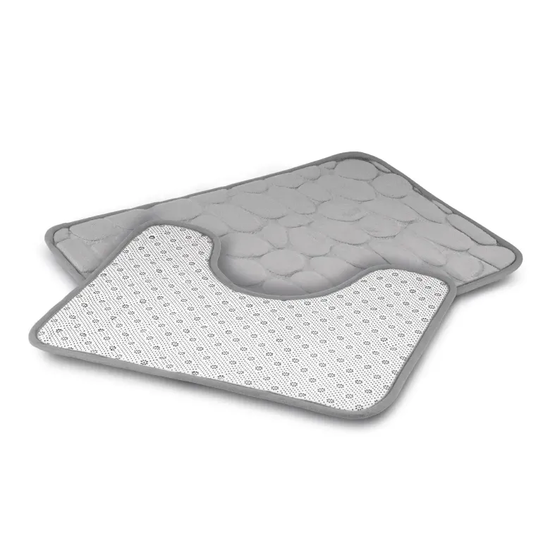 TADAR DYWANIKI ŁAZIENKOWE KPL.2 SZT. 40x60+ 50x40CM JASNO SZARE
