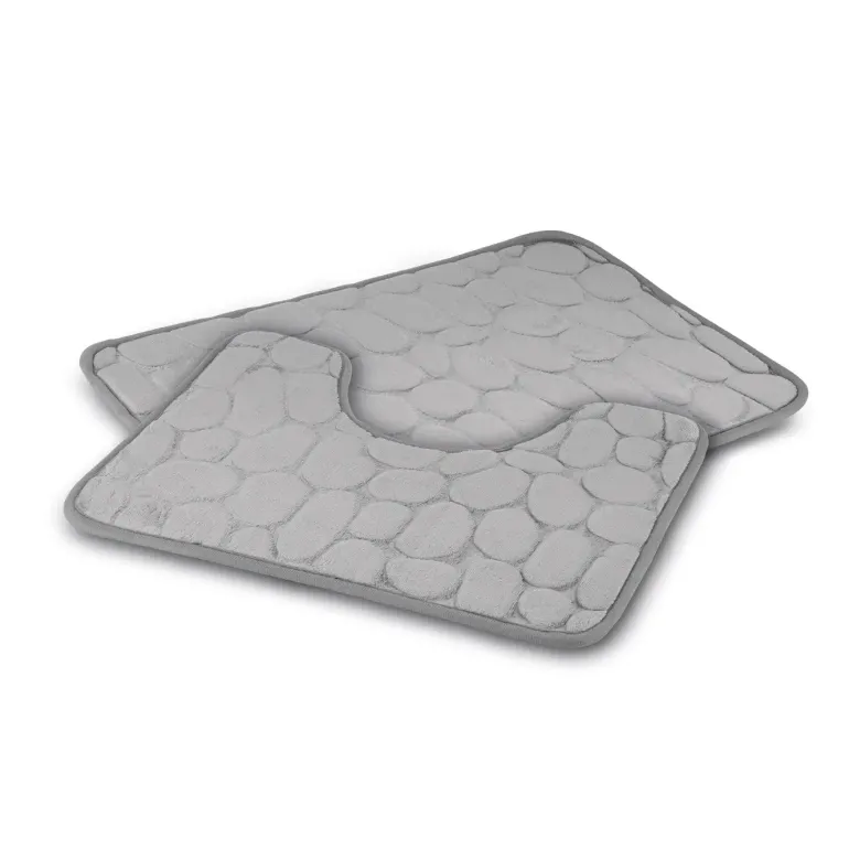 TADAR DYWANIKI ŁAZIENKOWE KPL.2 SZT. 40x60+ 50x40CM JASNO SZARE