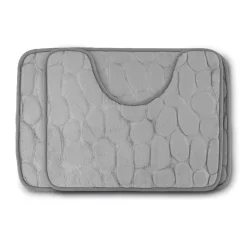 TADAR DYWANIKI ŁAZIENKOWE KPL.2 SZT. 40x60+ 50x40CM JASNO SZARE