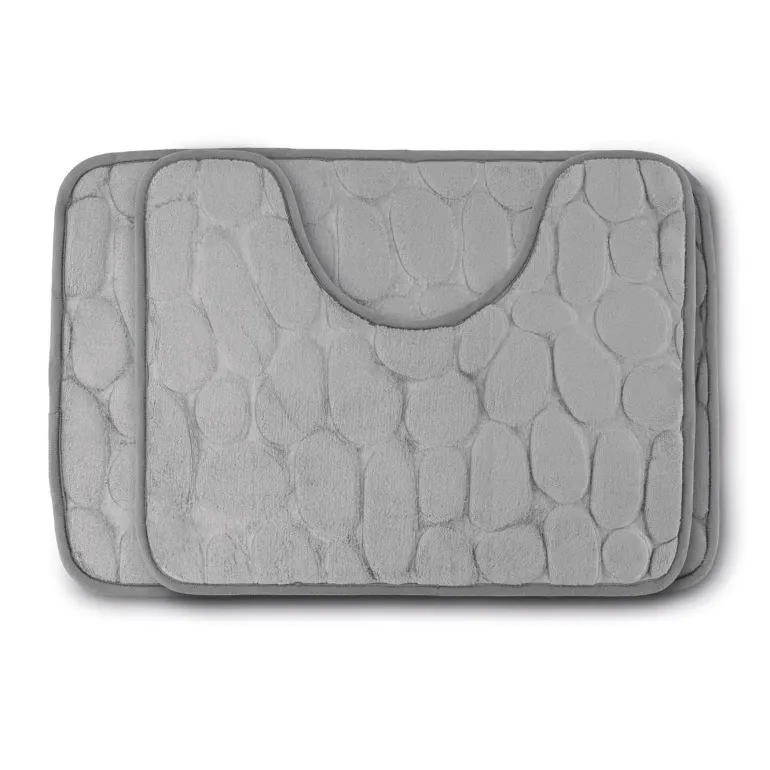 TADAR DYWANIKI ŁAZIENKOWE KPL.2 SZT. 40x60+ 50x40CM JASNO SZARE