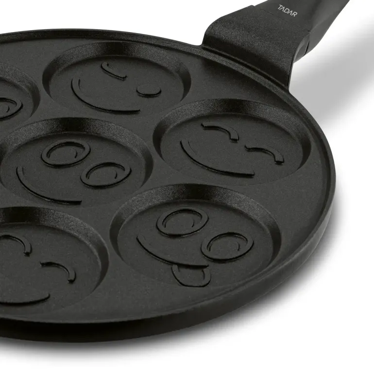 TADAR EMOTKI Patelnia do pancakes i placków 26,5 cm / czarna / non-stick / indukcja