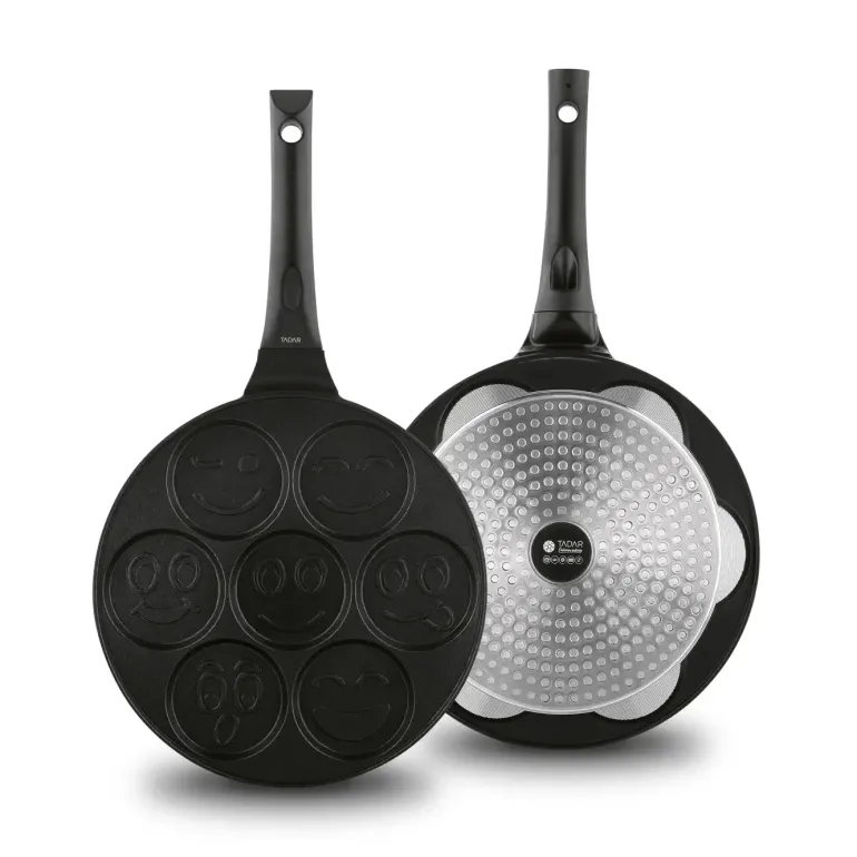 TADAR EMOTKI Patelnia do pancakes i placków 26,5 cm / czarna / non-stick / indukcja