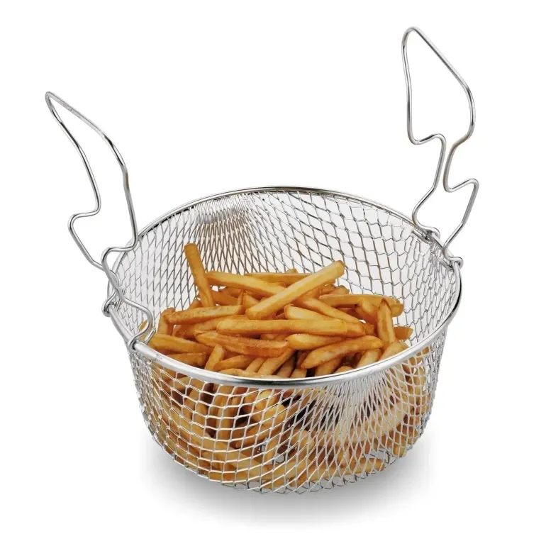 TADAR Garnek do frytek 3,2 l / z sitkiem i pokrywką / emalia