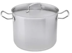 TADAR Garnek gastronomiczny 21 l z pokrywką 30 cm / stal nierdzewna / indukcja