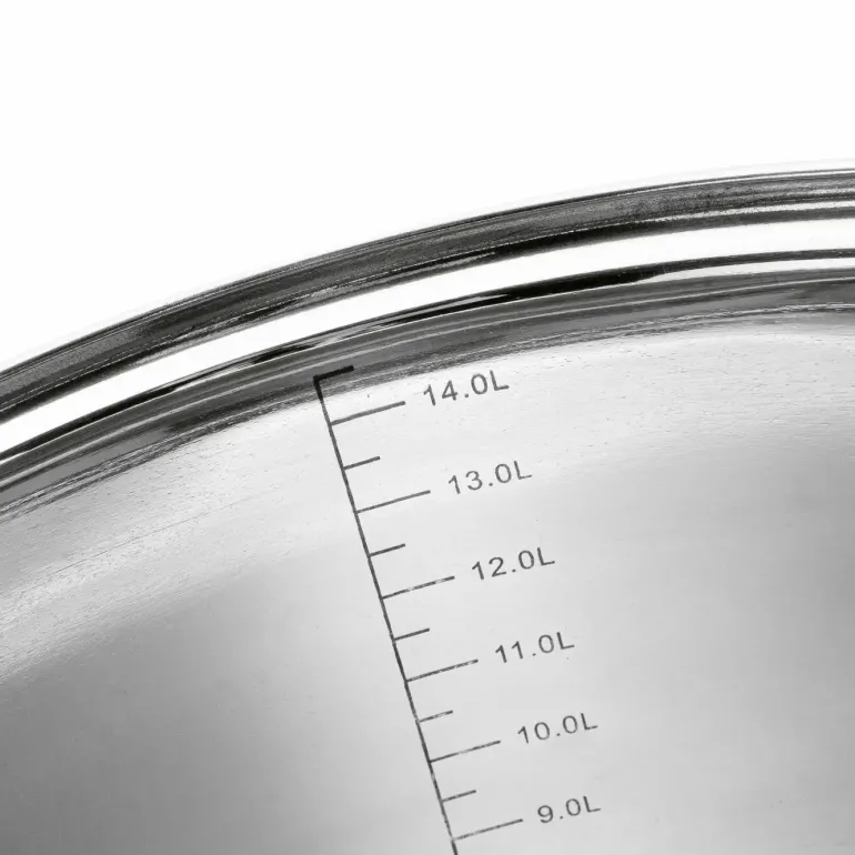 TADAR Garnek prosty z pokrywką 15 L / stal nierdzewna / indukcja
