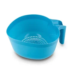 TADAR | GREAT PLASTIC DURSZLAK OWALNY Z RĄCZKĄ 26x22,5x11,5 CM NIEBIESKI