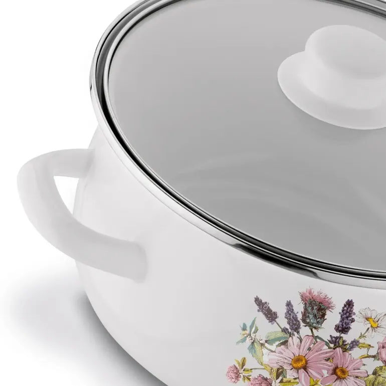 TADAR HERBAL Komplet garnków emaliowanych 8 el / indukcja