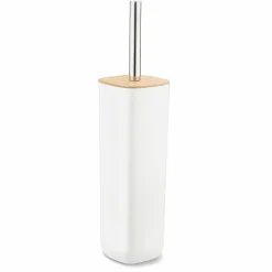 TADAR IVER Szczotka do WC z pojemnikiem / 8,5 x 37 cm / biała