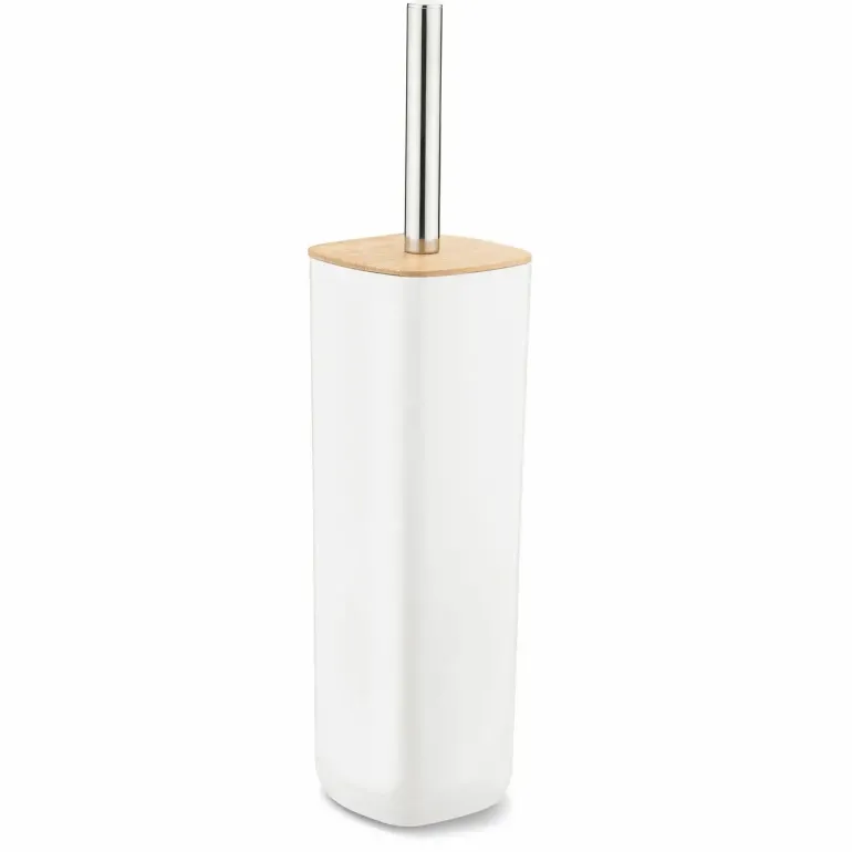 TADAR IVER Szczotka do WC z pojemnikiem / 8,5 x 37 cm / biała