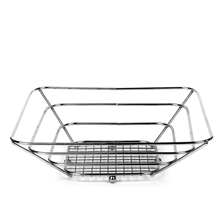TADAR Koszyk na owoce 24 cm / kwadratowy / metal