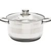 TADAR LUZON Garnek z pokrywką / 3,5 l / Ø 20 cm / stal nierdzewna, szkło