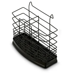 TADAR NOVA Dwupoziomowa suszarka do naczyń z 2 tacami i ociekaczem + uchwyt na deskę 53 x 33 x 24 cm / czarna